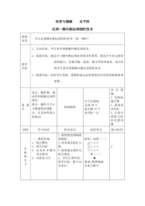 《足球》教学设计2-七年级体育与健康【教科版】