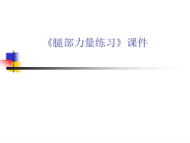 《力量练习》PPT课件2-七年级体育与健康【教科版】