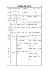 《体育课的重要性》教学设计1-八年级体育与健康【教科版】
