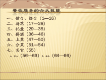 餐饮服务六大技能培训课件