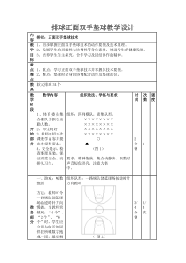 《正面双手垫球》教学设计1-七年级体育与健康【人教版】