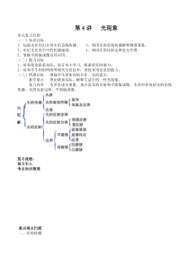 《光现象复习》教学设计5-八年级物理上册【教科版】