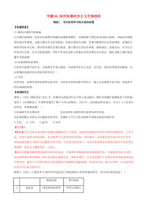 高考政治答题模板专题06如何发展社会主义市场经济 含解析