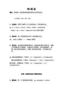 高考英语一轮复习知识点教案：构词法