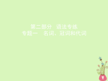 高考英语二轮复习语法专练专题一名词冠词和代词课件 (含解析)