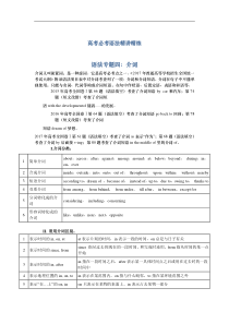 高考必考语法精讲精练专题四：介词 Word版含解析