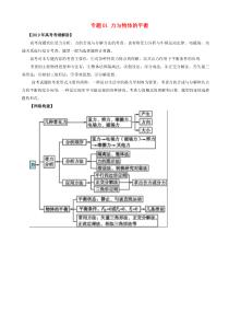 高考物理考纲解读与热点难点突破专题01力与物体的平衡 教学案