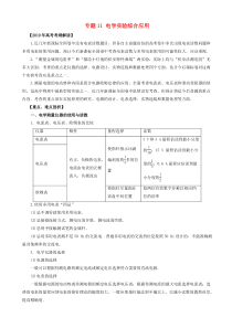 高考物理考纲解读与热点难点突破专题11电学实验综合应用 教学案