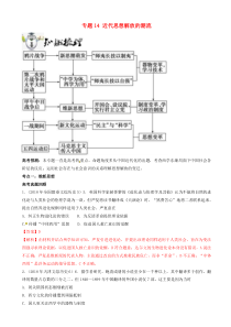 高考历史一轮冲刺专题14近代思想解放的潮流 突破 含解析
