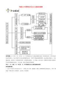 高考历史一轮冲刺专题22中国特色社会主义建设的道路 突破 含解析