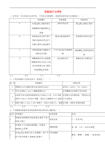高考化学高频考点小题突破训练11实验设计与评价 含解析