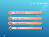 计算机常用软件基础第12章-音视频播放工具课件