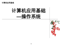 计算机应用基础_操作系统课件
