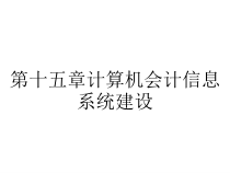 第十五章计算机会计信息系统建设课件