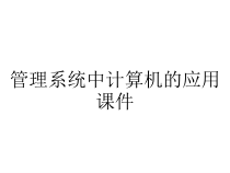 管理系统中计算机的应用课件