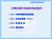 计算机硬件系统的构成部件分解课件