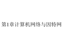 第1章计算机网络与因特网课件