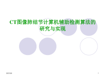 CT图像肺结节计算机辅助检测算法研究与实现课件