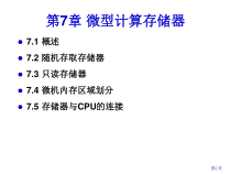 第7章微型计算机存储器课件