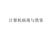 计算机病毒与黑客课件