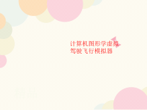 计算机图形学虚拟驾讲义驶飞行模拟器课件