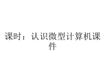 课时：认识微型计算机课件