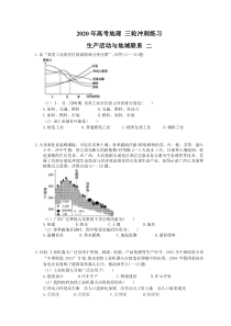 高考地理 三轮冲刺练习 生产活动与地域联系 二(20题含答案解析)