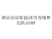 酒店活动策划(冰雪奇缘梦幻趴)1105课件