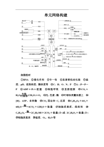 高考总复习生物练习：单元网络构建1 Word版含解析