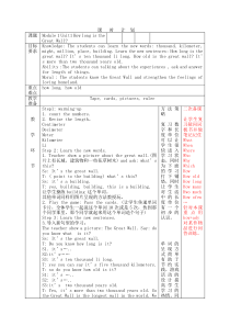 外研一起小学英语六上教案：Module 1 Unit1