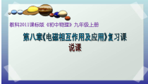 《电磁相互作用及应用复习》说课课件-九年级物理上册【教科版】