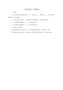 《第二节 光的反射》【评测练习】-八年级物理上册【鲁科版】