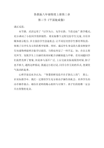 《第三节 平面镜成像》【课后反思】-八年级物理上册【鲁科版】