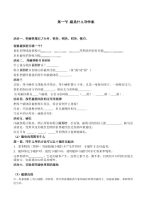 《第一节 磁是什么》导学案-九年级物理全一册【沪科版】