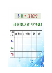 《2. 分子动理论的初步知识 固、液、气三态中的分子分布情况》表格-八年级物理下册【粤沪版】