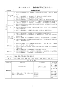 《五、物体的浮与沉》教学设计1-八年级物理下册【苏科版】