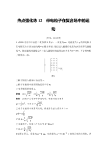 (新高考)高考物理一轮复习课时练习第10章热点强化练12《带电粒子在复合场中的运动》(含解析)