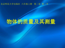 《二、物体的质量及其测量》PPT课件2-八年级物理上册【北师大版】