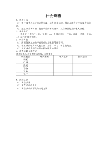 《第三节 噪声与环保》社会调查表格-八年级物理上册【北师大版】