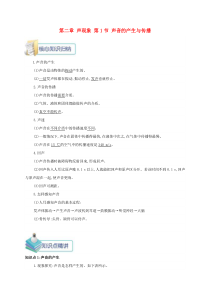 第二章第1节《声音的产生与传播》备课资料-八年级物理上册【人教版】