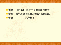 《第18课 社会主义的发展与挫折》PPT课件1-人教版部编历史九年级下册