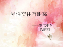 《异性交往有距离》PPT课件1-九年级心理健康【辽师大版】