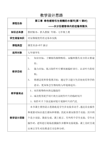 《绿色植物与生物圈的水循环》教学设计1-人教版生物七年级上册