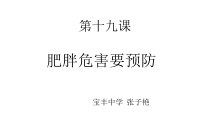 第十九课《肥胖危害要预防》PPT课件-八年级健康教育【武汉版】