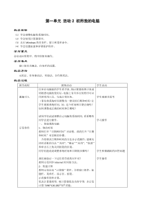 第一单元《活动2 初用我的电脑》教学设计-七年级上册信息技术【科学社版】