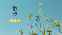 初中部编版七年级初一上册语文《散步》课件（公开课定稿）