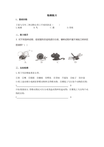 《第一节 尝试对生物进行分类》检测练习-人教版生物八年级上册
