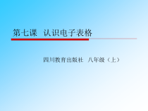 第7课《认识电子表格》PPT课件2-八年级上册信息技术【川教版】