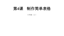 第4课《制作简单表格》PPT课件9-八年级上册信息技术【川教版】