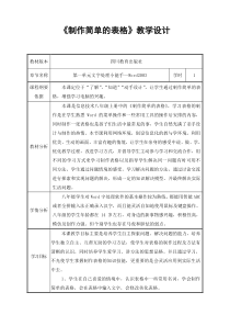 第4课《制作简单表格》教学设计1-八年级上册信息技术【川教版】